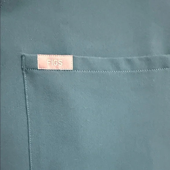 Figs Carribean blue Catarina petite Women's V-Neck Scrub Top - Picture 3 of 7